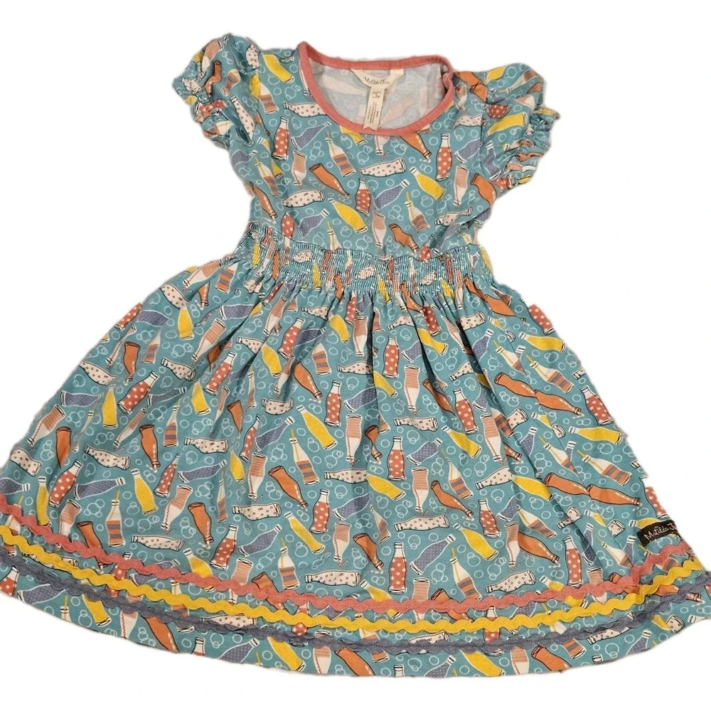 Matilda‎ Jane Dress Wonderment Soda-Lightful Pop Print Lap Spring Girls Size 6